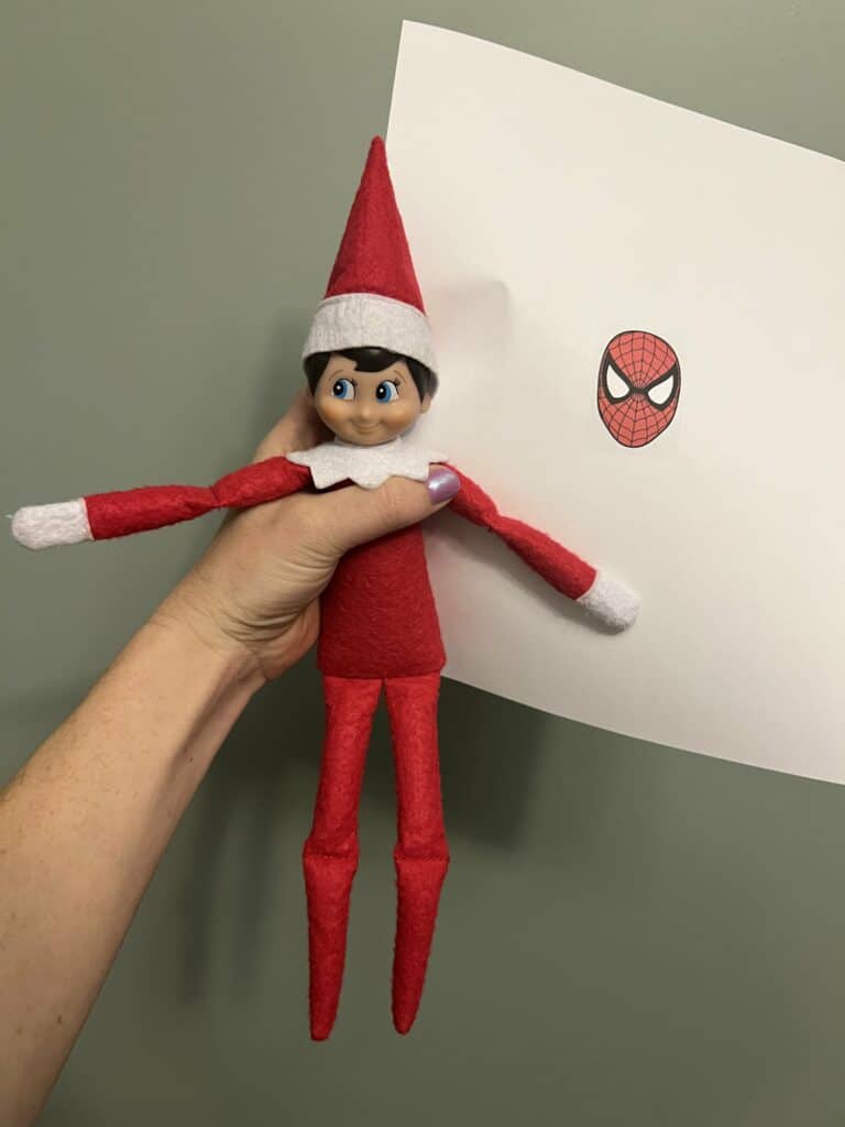 elf on the shelf idea: spiderman! - celebrating with kids